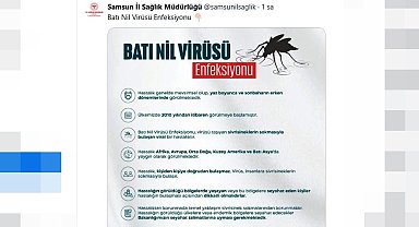 Sağlık Müdürlüğünden 'batı Nil virüsü' uyarısı