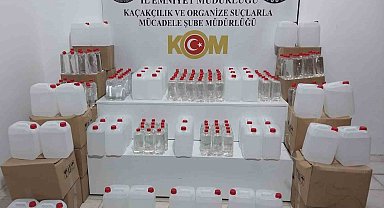 Samsun'da sahte içki yapımında kullanılan 1 ton etil alkol ele geçirildi