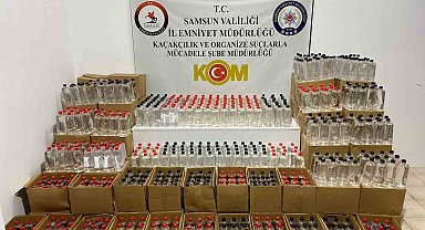 Samsun'da sahte içki yapımında kullanılan 2 ton 652 litre etil alkol ele geçirildi