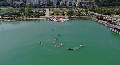 Samsun'da su sporu tutkunlarına ücretsiz "kano" eğitimi