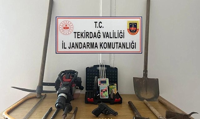 Şarköy'de kaçak kazı operasyonu: 6 şahıs suçüstü yakalandı