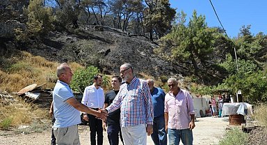 Şehzadeler'den orman yangını çıkan mahallede inceleme