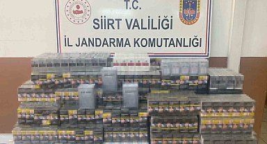 Siirt'te 5 bin 55 paket kaçak sigara ele geçirildi