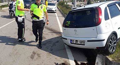 Sinop'ta otomobil refüje çıktı: 1 yaralı