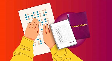 Tavuk Dünyası'ndan görme engelli misafirler için Braille alfabeli menü