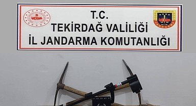 Tekirdağ'da kaçak kazı operasyonu: 3 şüpheli suçüstü yakalandı