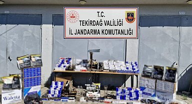 Tekirdağ'da kaçak tütün operasyonu: 1 milyon 100 bin TL değerinde malzeme ele geçirildi
