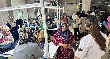 Tekirdağ'da kadın personele KADES eğitimi verildi