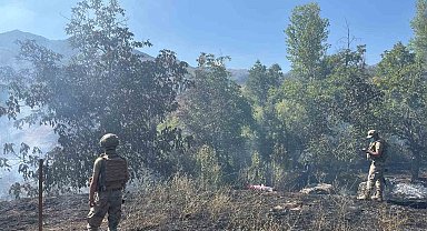 Tunceli'de çıkan örtü yangın söndürüldü