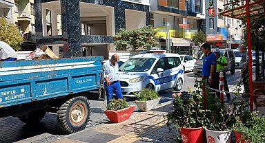Turgutlu Zabıtasından kaldırım işgallerine sıkı denetim