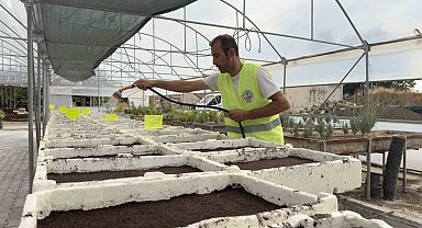 Turhal'ın yeşil alanları kendi üretimleriyle güzelleşiyor