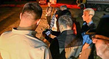 Vali Ergün yangın bölgesinde incelemelerde bulundu