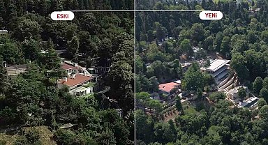 Vaniköy'deki kaçak inşaatın eski ve yeni haline ait görüntüler ortaya çıktı
