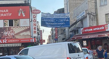 Yağcılariçi esnafından Başkan Çerçioğlu ve Yetişkin'e pankartlı teşekkür