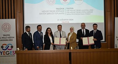 Yalova Makine OSB'de meslek lisesi ve mesleki eğitim merkezinin imzaları atıldı