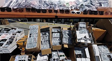 200 bin lira değerinde kaçak gözlük ele geçirildi