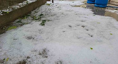 Adıyaman'da dolu yağışı