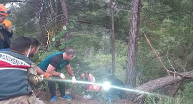 Amanos dağlarında 200 metrelik uçurumdan düşen şahıs, 5 saatlik operasyonla kurtarıldı