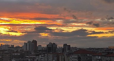 Ankara'da muhteşem gün batımı manzarası