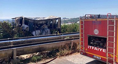 Anne ve oğlunun yaşadığı konteyner ev yandı