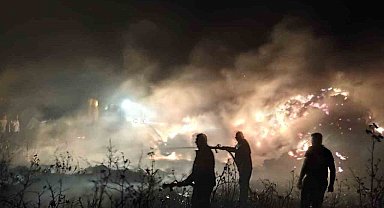 Antakya'da samanlık yangını