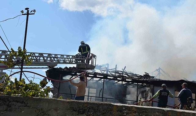 Antalya'da çıkan yangında ev küle döndü