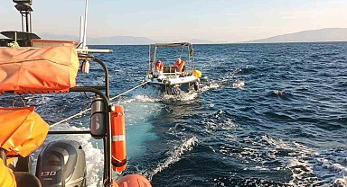 Arızalanan 5 metrelik tekne KIYEM ekipleri tarafından kurtarıldı