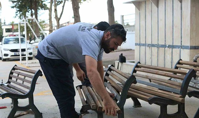 Atakum'da okul bahçelerine bakım