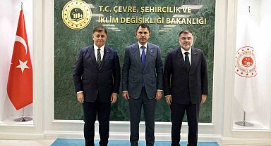 Bakan Kurum, İzmir Büyükşehir Belediye Başkanı Tugay'ı kabul etti