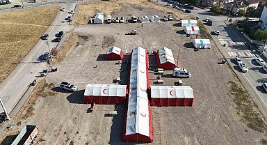 Balıkesir'de afet durumunda kullanılacak sahra hastanesi tanıtıldı