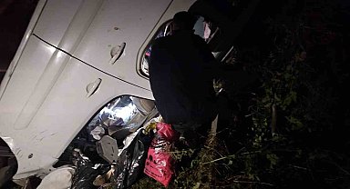 Batman'da araç şarampole yuvarlandı: 4 yaralı