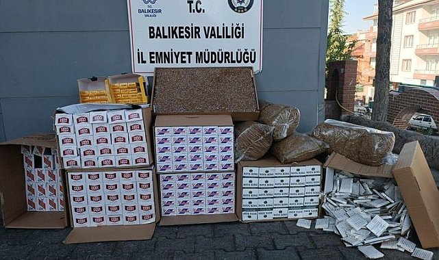 Bigadiç'te polisten kaçak sigara operasyonu