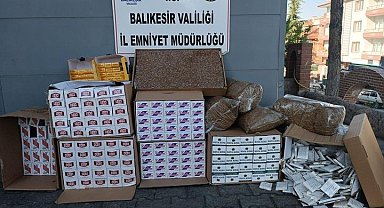 Bigadiç'te polisten kaçak sigara operasyonu
