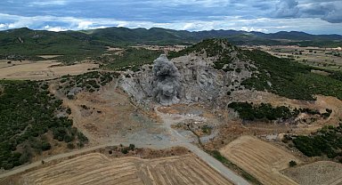 Çanakkale'de köylünün bulduğu 109 yıllık top mermileri böyle imha edildi