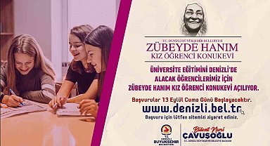 Denizli Büyükşehir, Zübeyde Hanım Kız Öğrenci Konukevi kayıtları başlıyor