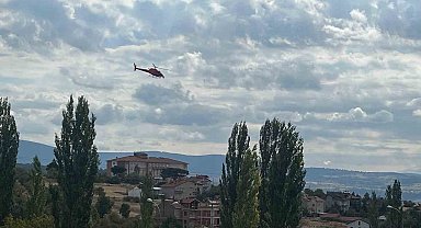 Domaniç'te "inmeyen helikopter" vatandaşları heyecanlandırdı