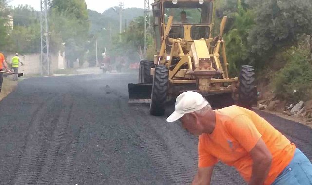 Dörtyol'da kış öncesi sıcak asfalt çalışması hızlandı