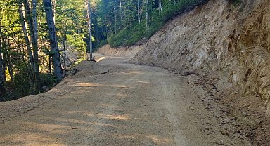 Düzce'de orman içi yeni yol yapım işleri tamamlandı