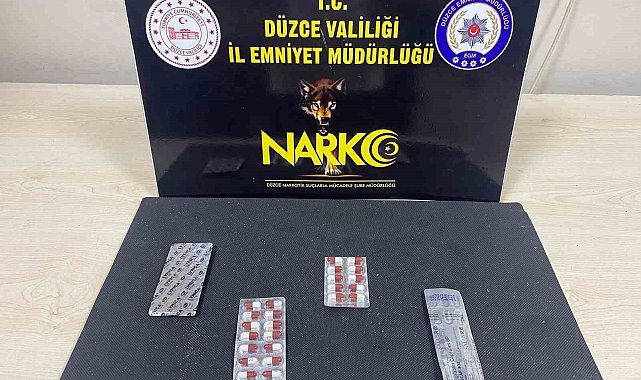 Düzce'de uyuşturucu hap ele geçirildi, 1 kişi tutuklandı