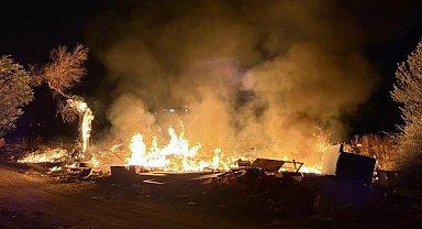 Edremit'te zeytinlik alanda yangın