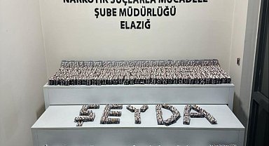 Elazığ'da 24 bin sentetik ecza maddesi ele geçirildi