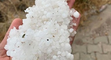 Elazığ'da dolu yağışı etkili oldu