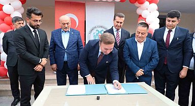 Erzincan Tarıma Dayalı İhtisas Besi Organize Sanayi Bölgesi'nin "Altyapı Yapım İşlerine Ait Sözleşme İmza Töreni" yapıldı
