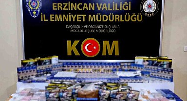 Erzincan'da kaçak tütün mamulleri ele geçirildi