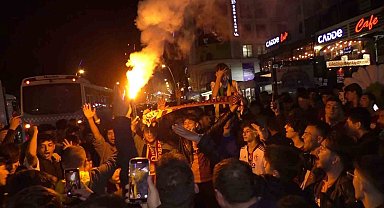 Erzurum'da Galatasaray taraftarının galibiyet coşkusu