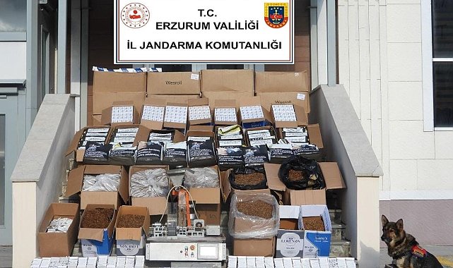 Erzurum'da kaçak sigara operasyonu