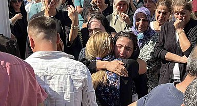 Eşi tarafından öldürülen kadının cenazesinde duygu dolu anlar