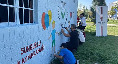Farkındalık oluşturmak için duvarları boyadılar