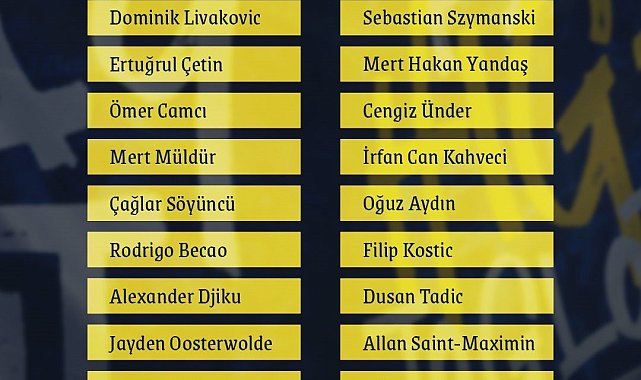 Fenerbahçe'nin Antalyaspor maçı için kamp kadrosu belli oldu