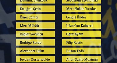 Fenerbahçe'nin Antalyaspor maçı için kamp kadrosu belli oldu